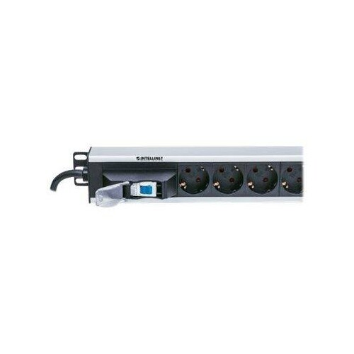 Intellinet Vertical Rackmount 12-Way Power Strip - German Type, With Single Air Switch, No Surge Pro Produktbild Additional View 1 L