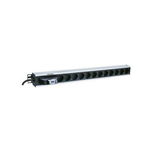 Intellinet Vertical Rackmount 12-Way Power Strip - German Type, With Single Air Switch, No Surge Pro Produktbild Additional View 2 L