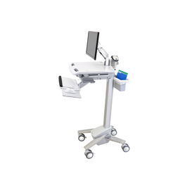 Ergotron Wagen - für LCD-Display / PC-Ausrüstung - medizinisch - Kunststoff, Aluminium, verzinker St Produktbild