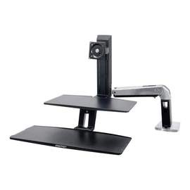 Ergotron WorkFit-A Single HD Workstation With Suspended Keyboard Produktbild