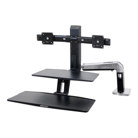 Ergotron WorkFit-A Dual Workstation With Suspended Keyboard Produktbild