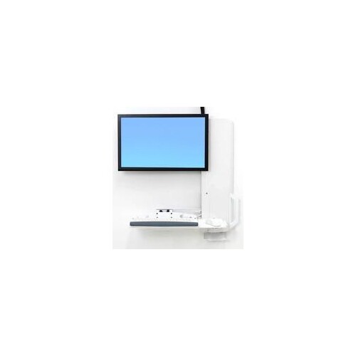 Ergotron Befestigungskit (vertikaler Hub) - für LCD-Display / PC-Ausrüstung - Steh-Sitz-Sysetm - wei Produktbild Front View L