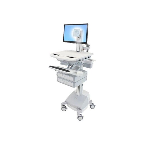 Ergotron Wagen - für LCD-Display / PC-Ausrüstung - medizinisch - Aluminium, verzinker Stahl, hochwer Produktbild Front View L