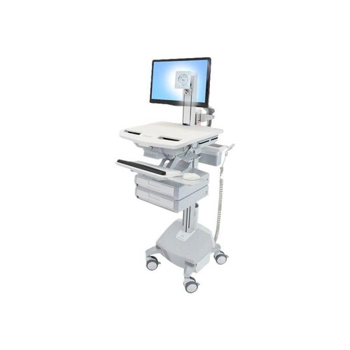 Ergotron Wagen - für LCD-Display / PC-Ausrüstung - medizinisch - Aluminium, verzinker Stahl, hochwer Produktbild Front View L