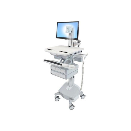 Ergotron Wagen - für LCD-Display / PC-Ausrüstung - medizinisch - Aluminium, verzinker Stahl, hochwer Produktbild Front View L