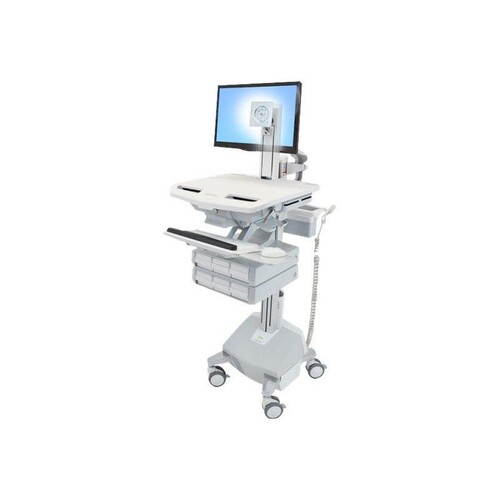 Ergotron Wagen - offene Architektur - für LCD-Display / PC-Ausrüstung - medizinisch - Kunststoff, Al Produktbild Front View L