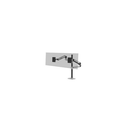 Ergotron LX - Befestigungskit (Doppelarm, hohe Säule) - für 2 LCD-Displays - Aluminium, Stahl - poli Produktbild Front View L