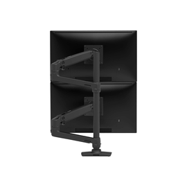 Ergotron LX - Befestigungskit (Doppelarm, hohe Säule) - für 2 LCD-Displays - mattschwarz - Bildschir Produktbild