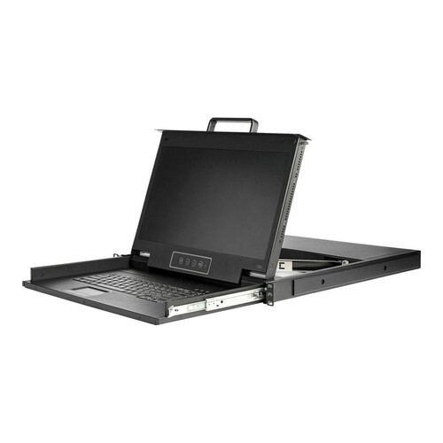 StarTech.com Rack KVM Konsole HD 1080p - US Tastatur(QWERTY), Ein Port VGA KVM mit 17" LCD Monitor - Produktbild Additional View 4 L