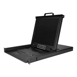 StarTech.com 8 Port Rack KVM Konsole mit 1,8 m Kabeln - US Tastatur(QWERTY), Integrierter KVM Switch Produktbild