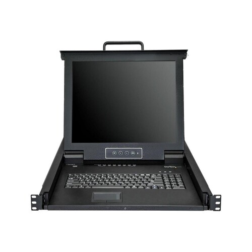 StarTech.com 8 Port Rack KVM Konsole mit 1,8 m Kabeln - US Tastatur(QWERTY), Integrierter KVM Switch Produktbild Additional View 4 L