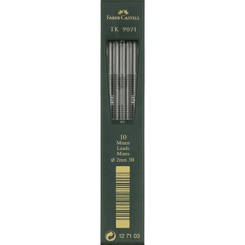 Fallminen TK 9071 3B 2mm Faber Castell 127103 (DS=10 STÜCK) Produktbild Front View L