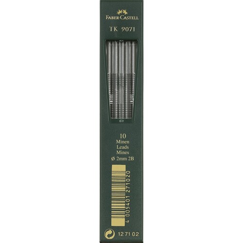 Fallminen TK 9071 2B 2mm Faber Castell 127102 (DS=10 STÜCK) Produktbild Front View L