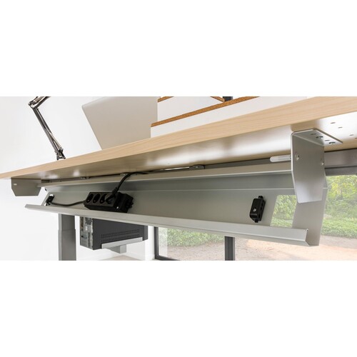 Hammerbacher Kabelwanne VKC12/S klappbar silber Produktbild Additional View 2 L