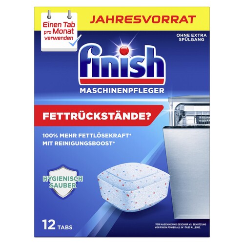 FINISH Spülmaschinenreiniger 3267386 Tabs 12St. (PACK=12 STÜCK) Produktbild Front View L