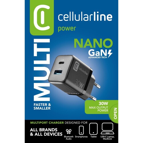 cellularline Ladegerät ACHUSBGAN2PD30WK Produktbild Additional View 2 L