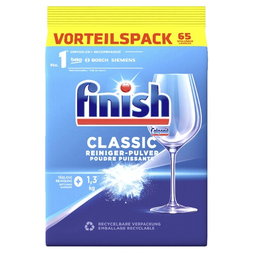 FINISH Geschirrspülpulver Classic 3235206 1,3kg (PACK=1,3 KILOGRAMM) Produktbild Front View L