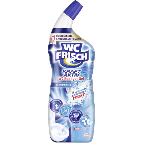 WC frisch WC Reiniger Kraft Aktiv W7CLO Ozeanfrische 750ml (ST=750 MILLILITER) Produktbild Front View L