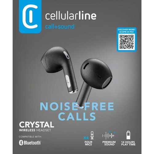 Cellularline Kopfhörer In Ear Crystal BTCRYSTALTWSK sw Produktbild Additional View 1 L