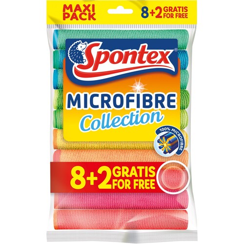 Spontex Allzwecktuch Microfibre Collection 19780028 sort. 10St. (PACK=10 STÜCK) Produktbild