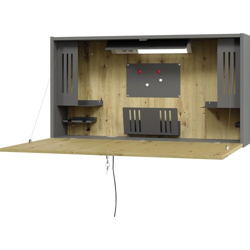 Hammerbacher Wandschreibtisch Mini Office VWO12/G/R Produktbild Additional View 1 L