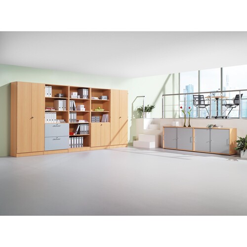 Hammerbacher Regal Solid V6400/6 5OH 100x40x200,4cm buche Produktbild Additional View 1 L