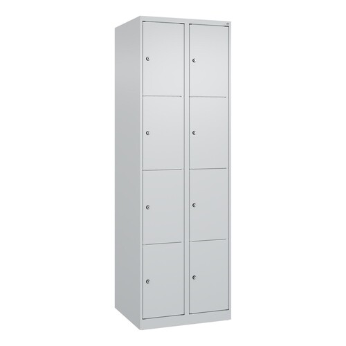 C+P Schließfachschrank Classic PLUS 2x4Fächer 1850x600x500mm l.gr/l.gr Produktbild Front View L