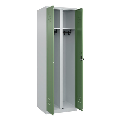 C+P Schwarz-Weiß-Spind Classic PLUS 1850x600x500mm 2Abteile lgr/rgn Produktbild Additional View 1 L