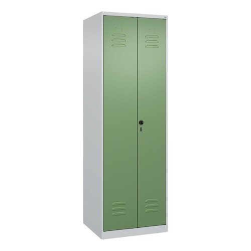 C+P Schwarz-Weiß-Spind Classic PLUS 1850x600x500mm 2Abteile lgr/rgn Produktbild