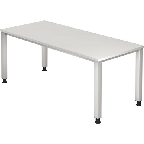 Hammerbacher Schreibtisch VQS19/W 4Fuß 180x80cm weiß Produktbild Front View L