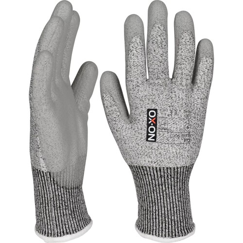 OX-ON Schnittschutzhandschuh Polyester Cut Basic 9002 / Gr. 12 / grau Produktbild Additional View 2 L