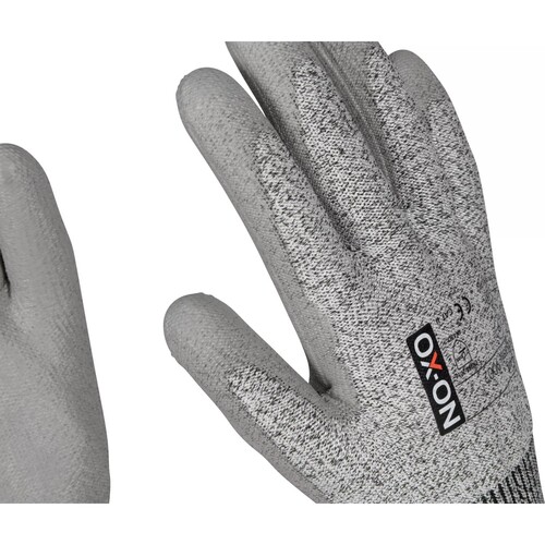 OX-ON Schnittschutzhandschuh Polyester Cut Basic 9002 / Gr. 12 / grau Produktbild Additional View 6 L