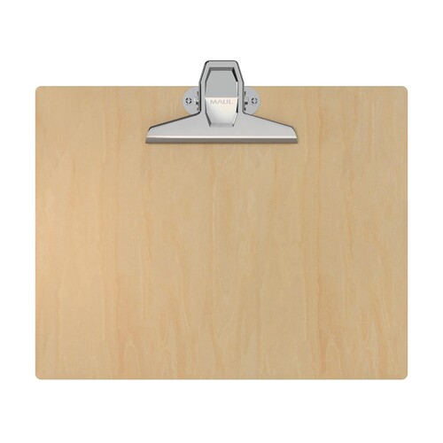 Klemmbrett MAULtilia mit Bügelklemme lange Seite A4 Holz Maul 23946-70 Produktbild Front View L