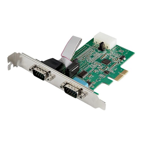StarTech.com 2 Port Serielle PCI Express RS232 Adapter Karte - Serielle PCIe RS232 Kontroller Karte Produktbild