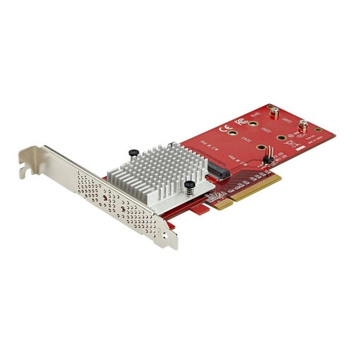 StarTech.com Dual M.2 PCIe SSD Adapter Karte - x8 / x16 Dual NVMe oder AHCI M.2 SSD zu PCI Express 3 Produktbild Additional View 4 L