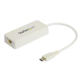 StarTech.com US1GC301AUW USB Netzwerkadapter (Ethernet Adapter mit extra USB Anschluss, USB 3.0, Thu Produktbild