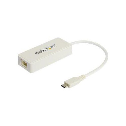 StarTech.com US1GC301AUW USB Netzwerkadapter (Ethernet Adapter mit extra USB Anschluss, USB 3.0, Thu Produktbild