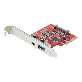 StarTech.com 2-Port 10Gbps USB-A & USB-C PCIe Card, USB 3.1 Gen 2 PCI Express Type C/A Host Controll Produktbild