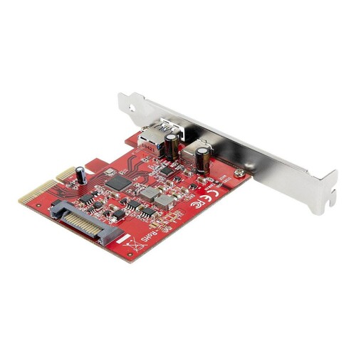 StarTech.com 2-Port 10Gbps USB-A & USB-C PCIe Card, USB 3.1 Gen 2 PCI Express Type C/A Host Controll Produktbild Additional View 2 L