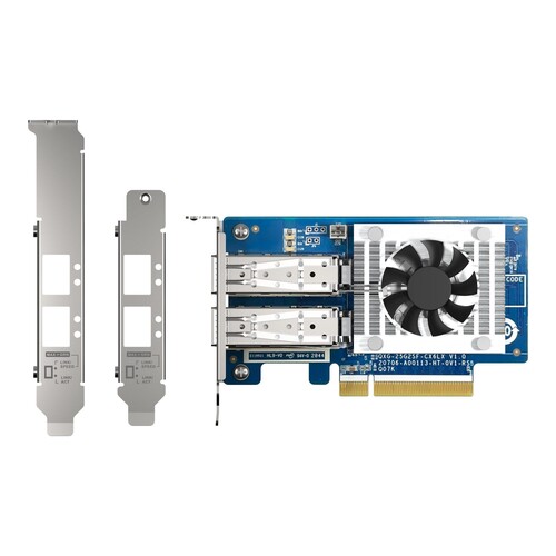 QNAP QXG-25G2SF-CX6 - Netzwerkadapter - PCIe 4.0 x8 Low-Profile Produktbild Additional View 2 L