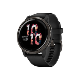 Garmin Venu 2 - 45 mm - schwarz - Sportuhr mit Band - Silikon - schwarz - Handgelenkgröße: 135-200 m Produktbild