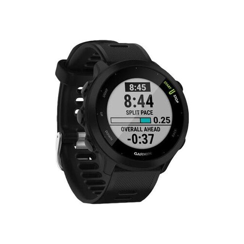 Garmin Forerunner 55 - Schwarz - Sportuhr mit Band - Silikon - schwarz - Anzeige 2.63 cm (1.04") Produktbild Additional View 2 L