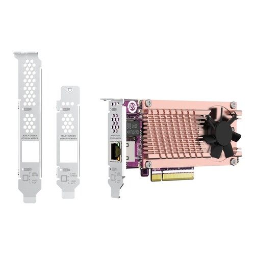 QNAP QM2-2P10G1TB - Speicher-Controller - M.2 - PCIe 3.0 x4 (NVMe) Produktbild Additional View 1 L