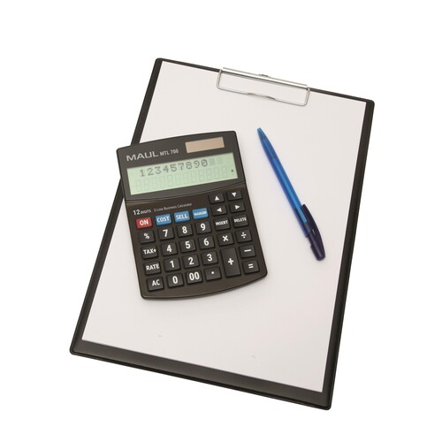 Tischrechner 12-stelliges Display MTL700 schwarz Solar-/Batteriebetrieb Maul 7269190 17x10,3x2,6cm Produktbild Additional View 4 L