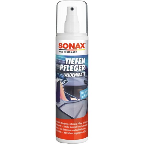 Kunststoffpflege Tiefenpfleger seidenmat Spray für innen und außen 300ml Sonax 03830410 Produktbild Front View L