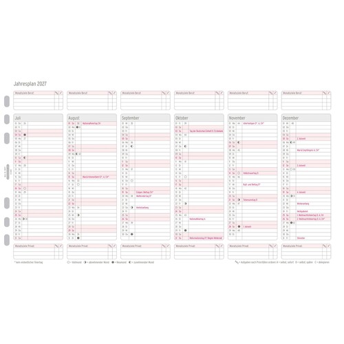 Jahresplan 2027 für Organizer A5 148x210mm Chronoplan 50277 Produktbild Additional View 2 L