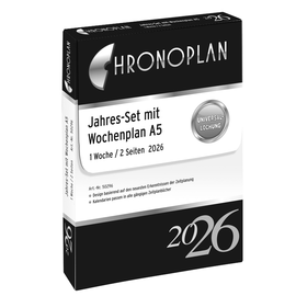 Jahres-Set Wochenplan 2026 für Organizer 148x210mm Chronoplan 50296 1Woche / 1Seite Produktbild