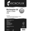 Wochenplan 2026 für Organizer A4 1Woche/2Seiten horizontal Chronoplan 210x297mm 50706 Produktbild