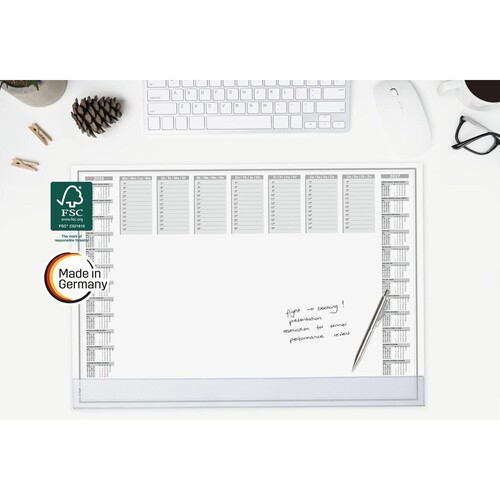Schreibunterlage Office 2026 mit 2-Jahres-,Tages- und Wochenplan schwarze Schutzleiste 41x59,5cm Sigel H6366 Produktbild Additional View 1 L