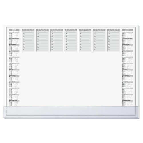 Schreibunterlage Office 2026 mit 2-Jahres-,Tages- und Wochenplan schwarze Schutzleiste 41x59,5cm Sigel H6366 Produktbild